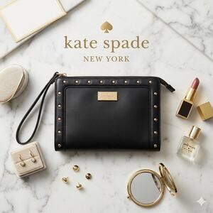 Kate Spade Helena Street Yulie Studded Leather Wristlet Clutch NWOT